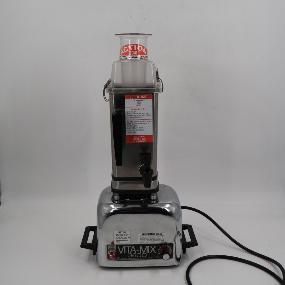 Vita-Mix 3600 Blender Stainless Steel Chrome Vintage Bread Maker Made in USA